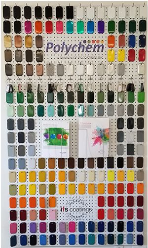 Powder coating color sample board