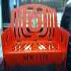 Powder coated decorative bench
