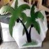 Powder coated decorative palm tree